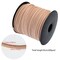100 Yards Suede Cord, Leather Cord 2.6mm x 1.5mm Suede Lace Faux Leather Cord with Roll Spool for Bracelet Necklace Beading DIY Handmade Crafts Thread (Brown)